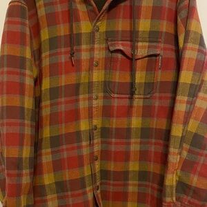 Wolverine Plaid Hooded Jacket for Men, minimal wear.  Very nice
